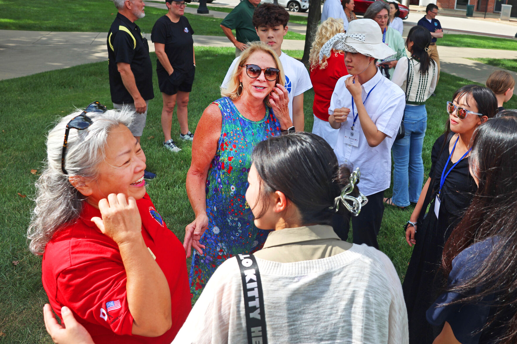 Sister Cities sculpture dedicated as Japanese visitors say