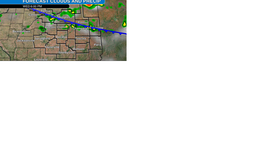 Watch now: Isolated showers and storms in central Illinois Wednesday with a weak cold front - Vimarsana News