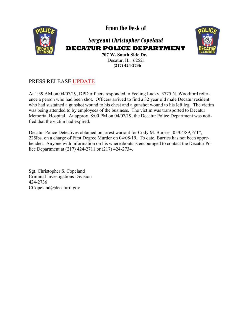 Man Arrested In Tennessee For April 7 Shooting Death Of Marcel Whitfield In Decatur Crime And Courts Herald Review Com