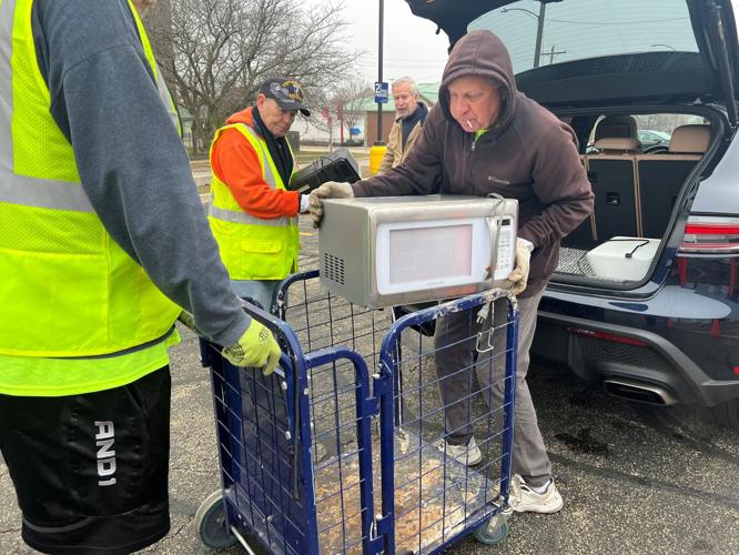 Unloading microwave and printer