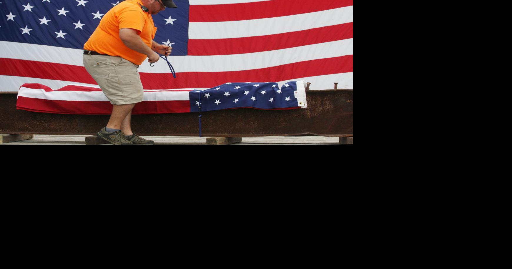 Salvaged Twin Towers beam makes journey to Decatur 9/11 memorial