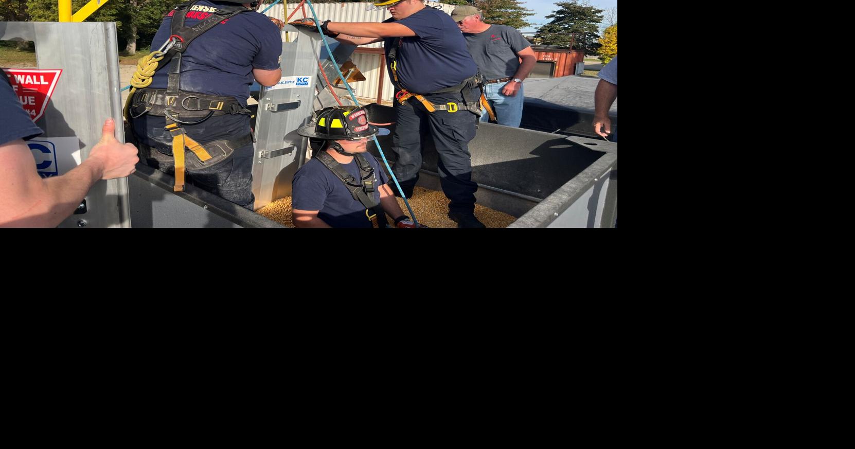 Warrensburg firefighters gifted a grain rescue tube