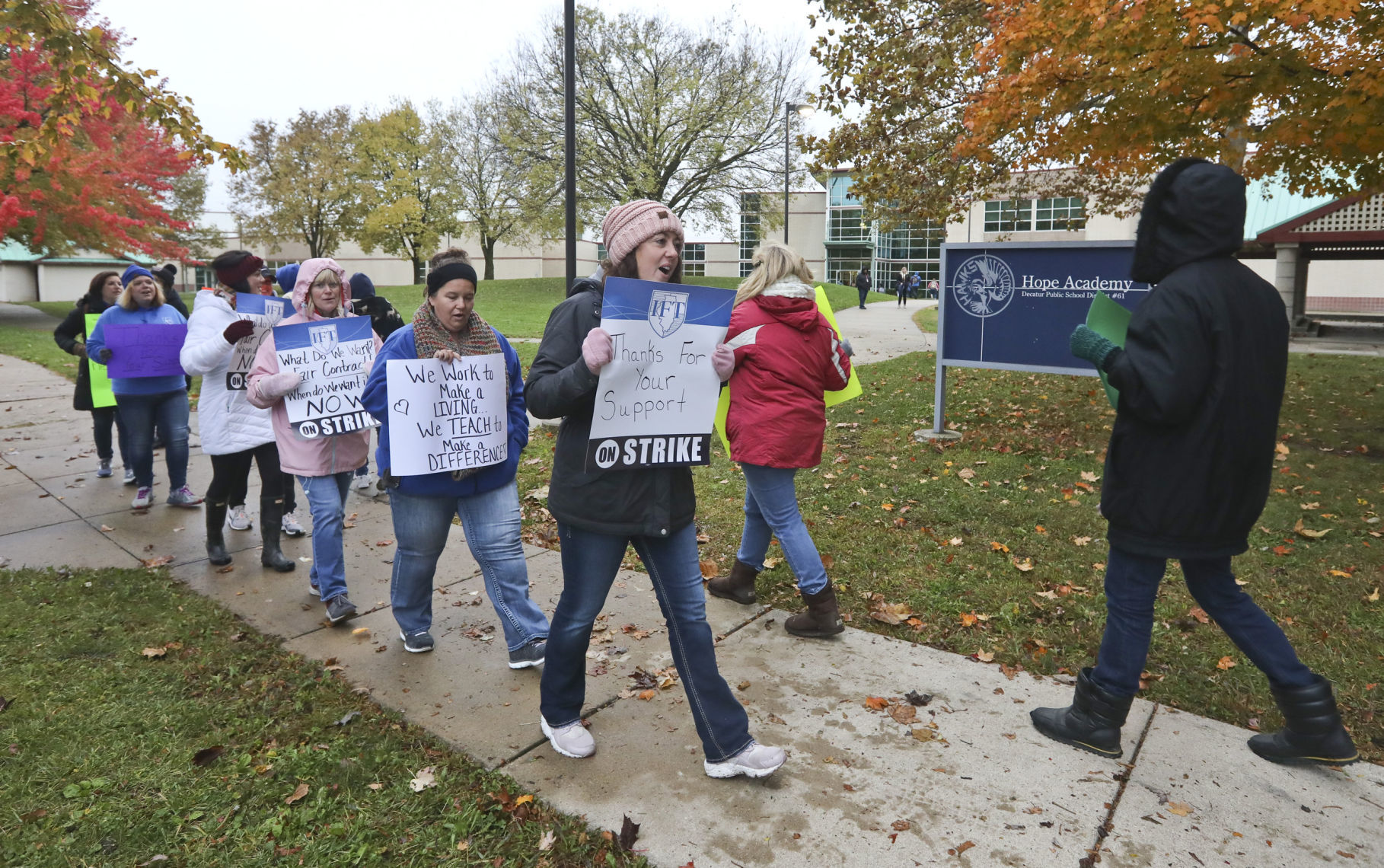 for no teaching strike ... Decatur further day; first assistants