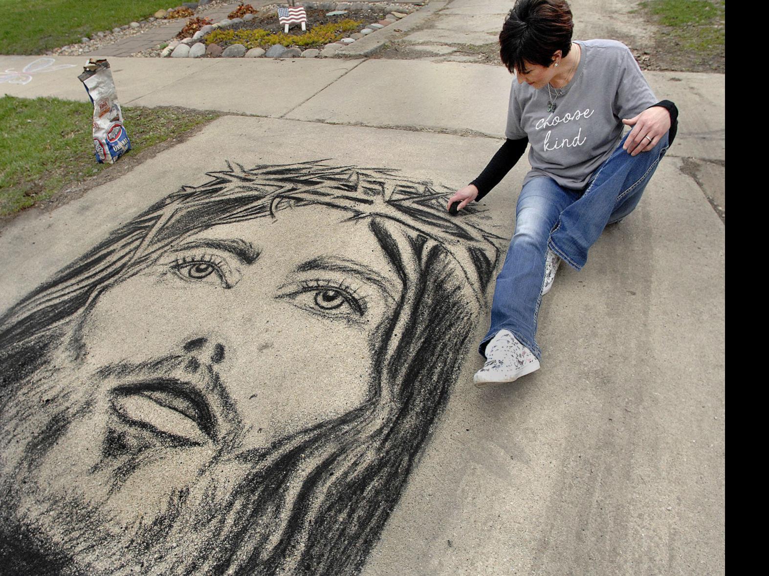 Look Toward Jesus Central Illinois Hairdresser Draws Jesus Mural