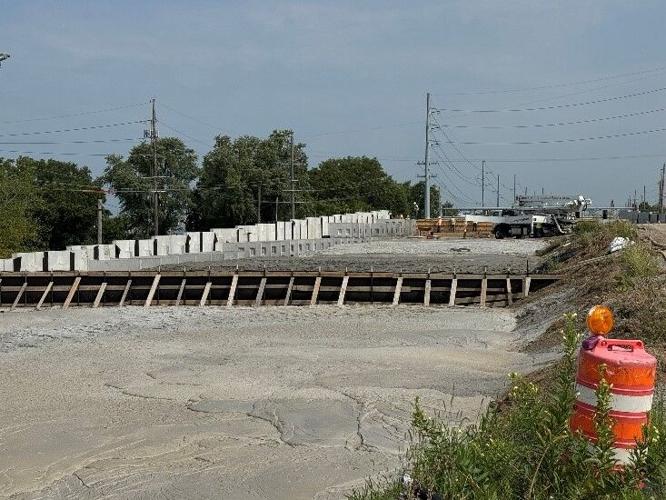 Brush College overpass construction