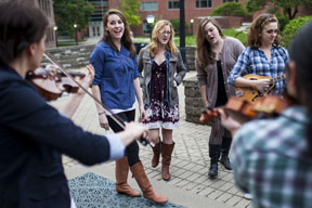 Millikin professor fulfills dream with bluegrass band