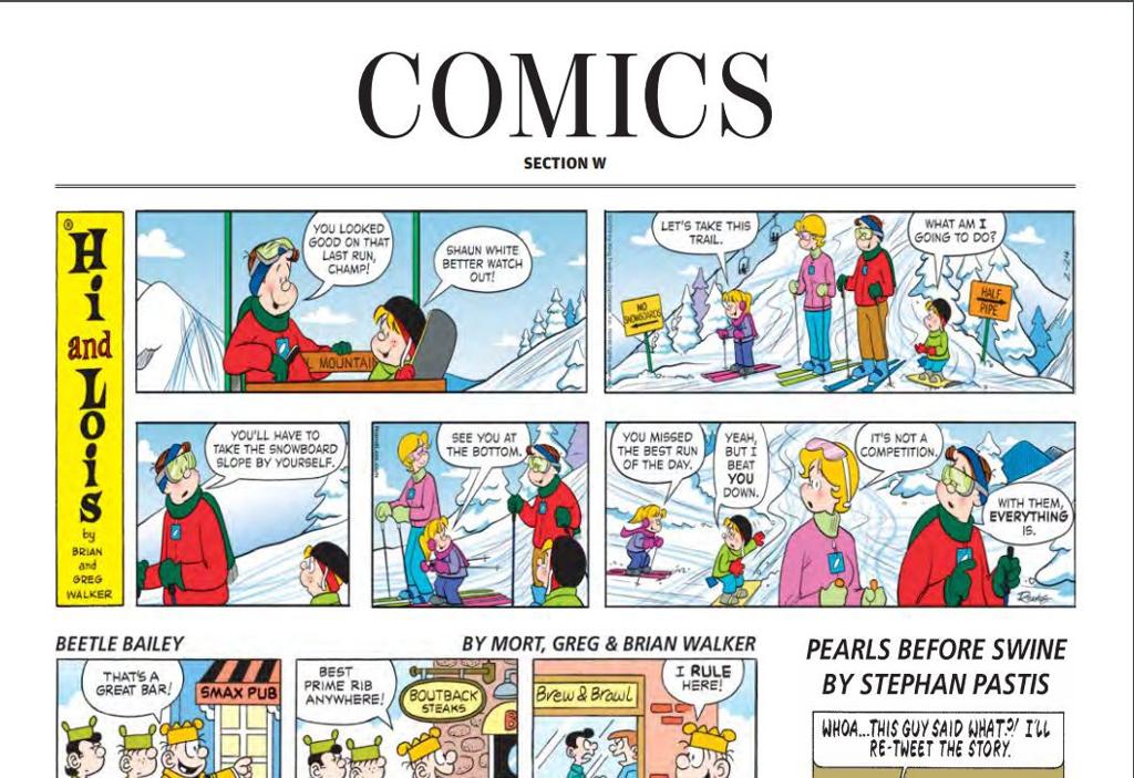 Coates Changes To Sunday Comics Introduce New Faces To Our Pages
