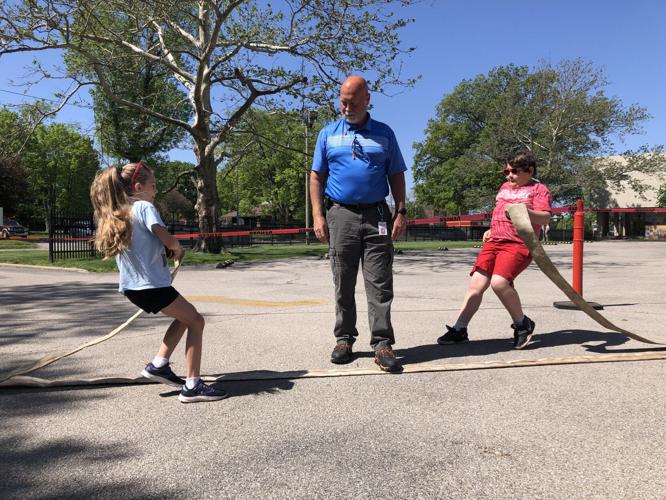 Fire hose race at Mueller