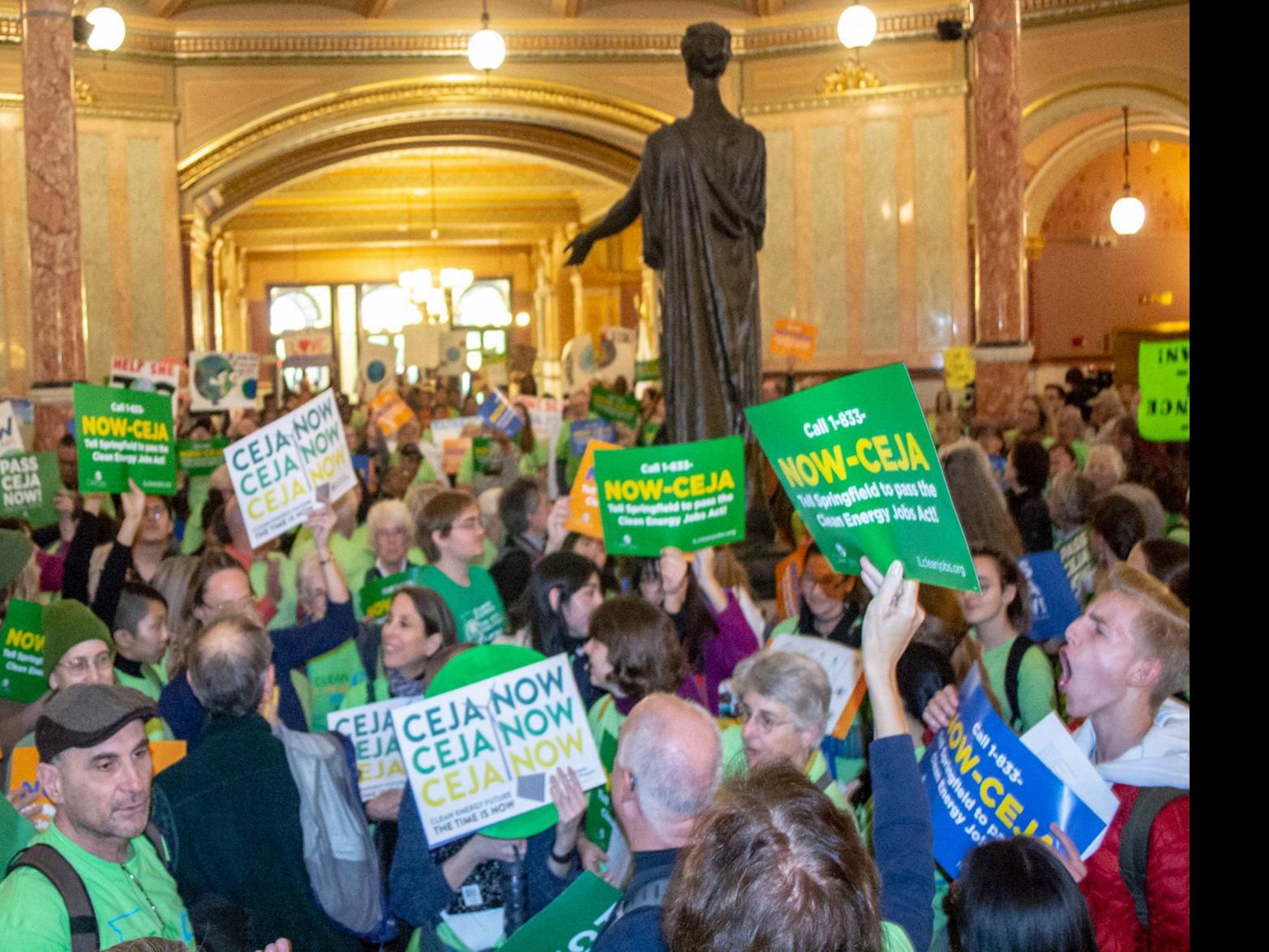 Advocates Rallied In The Illinois Statehouse For The Clean Energy