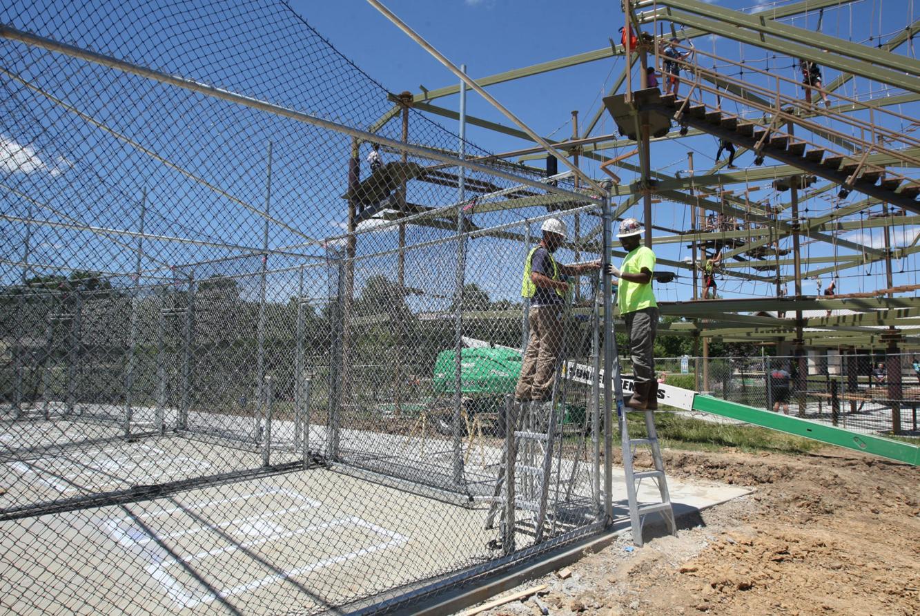 Batting cages, ball field near completion