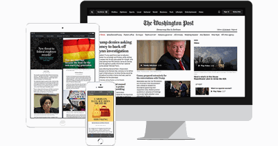 Members can save 40% on an annual Washington Post subscription!