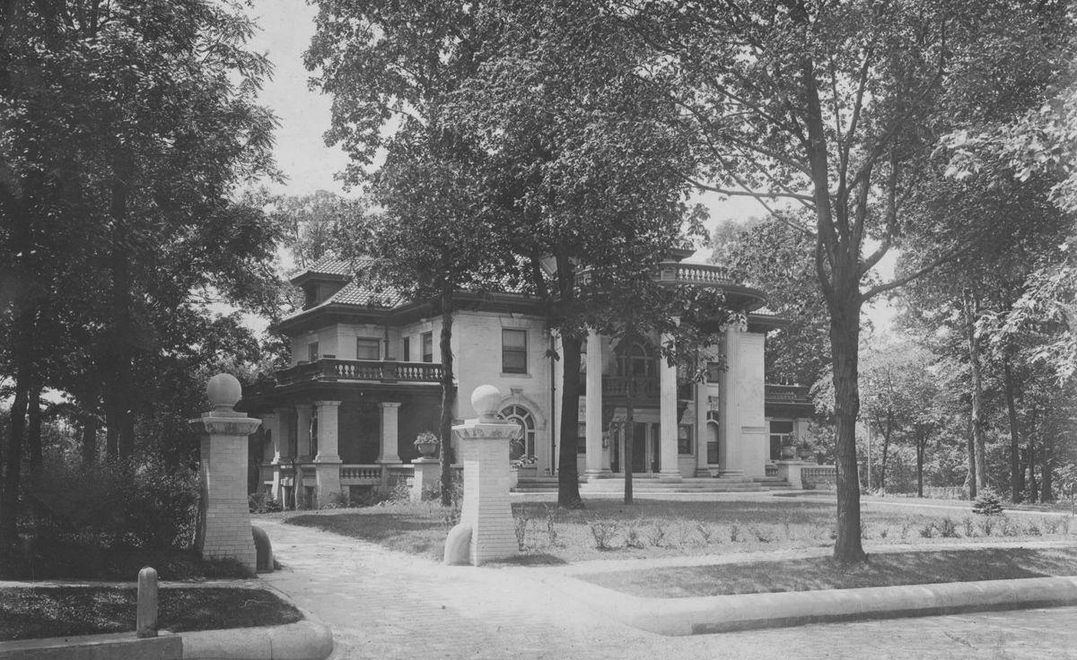 Several stately mansions grace the historic streets of