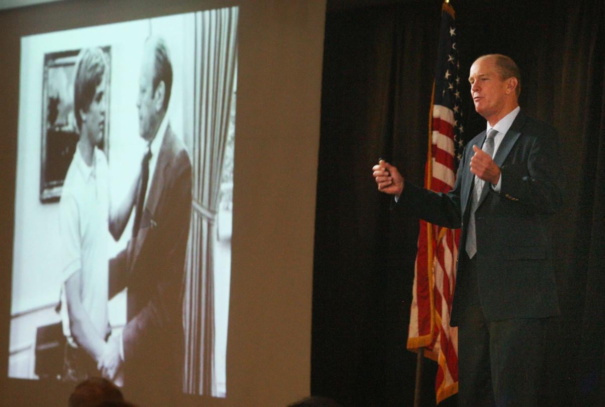 President Ford's son in Decatur: Character, integrity encouraged for