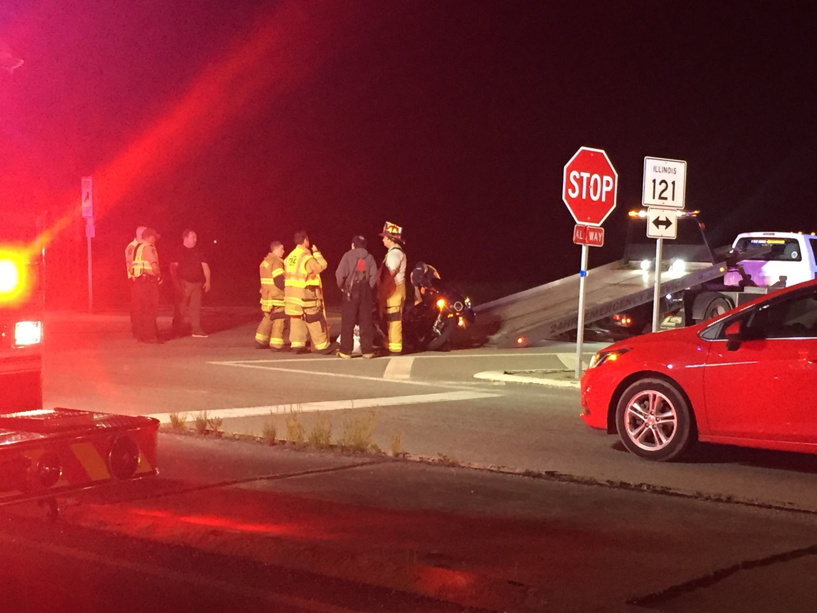 Motorcycle struck by hit and run driver near Dalton City