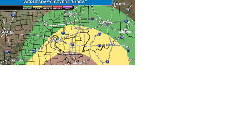 Watch now: Damaging wind, flooding, and tornadoes possible in central and southern Illinois Wednesday - Vimarsana News