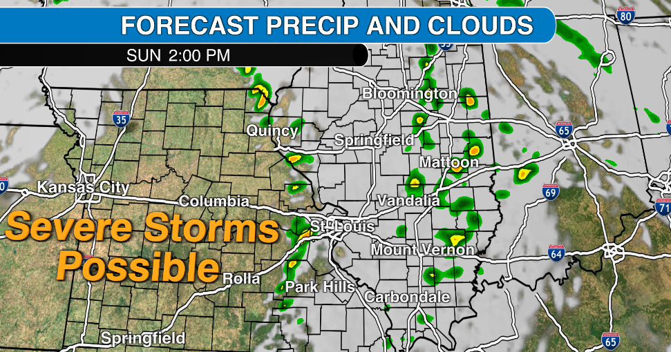 Severe storms possible in Missouri and Illinois Sunday