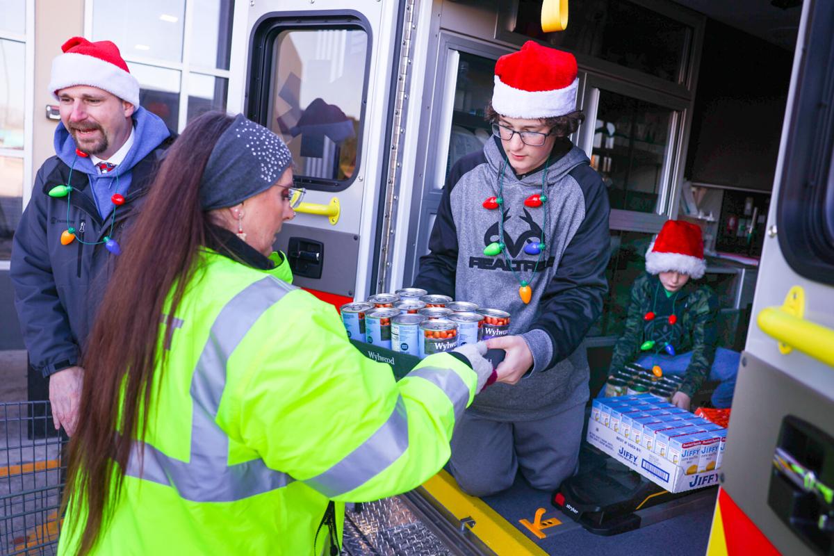 Abbott EMS ambulance makes special stop to fight hunger