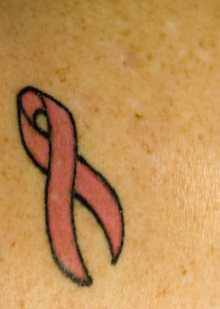 Awareness ribbon by @wittybutton_tattoo - Tattoogrid.net