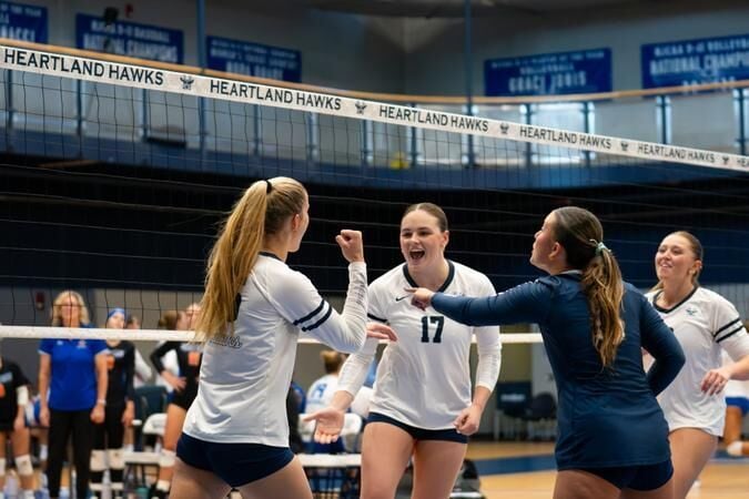 Volleyball Splits Heartland Quad