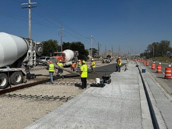 Brush College overpass construction
