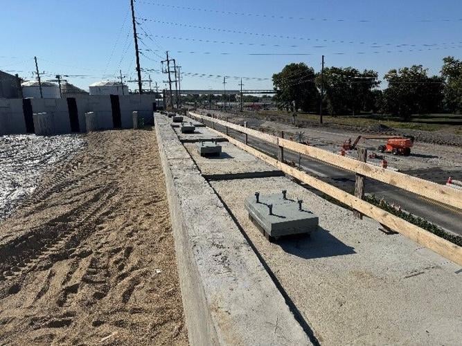 Brush College overpass construction