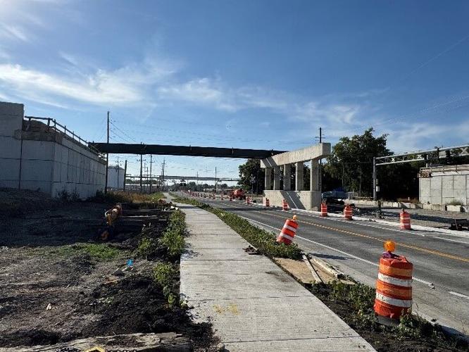 Brush College overpass construction