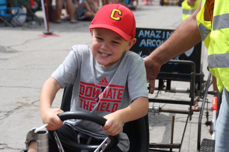 Leaning Tower of Cheesa aces Arthur Cheese Festival