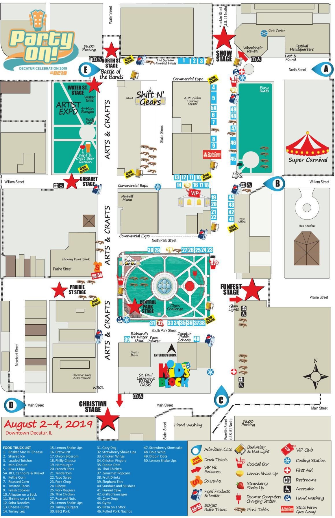 Decatur Celebration is almost here! Here's a map of all that's planned. 🎉