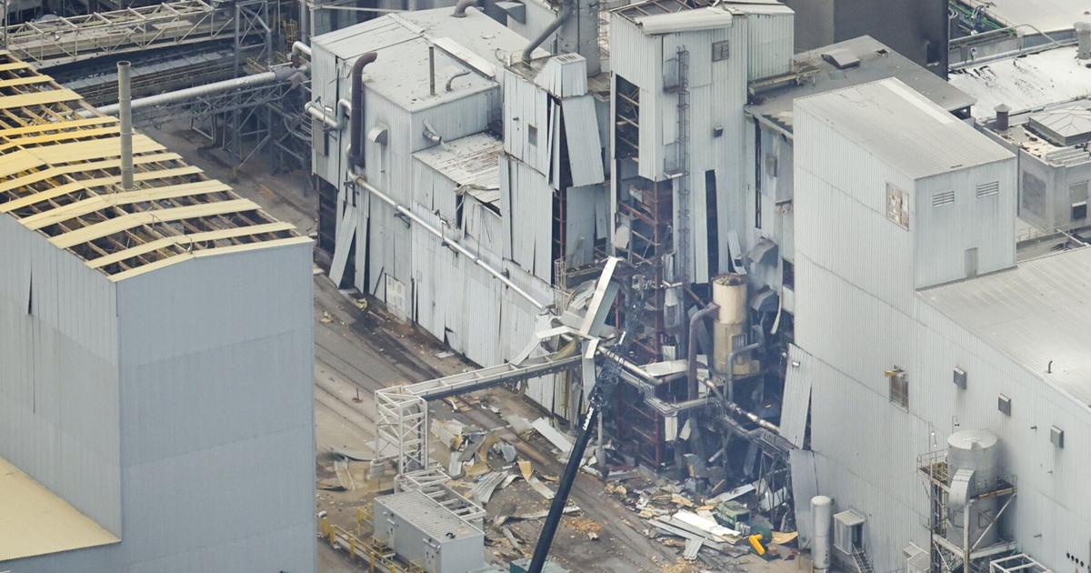 Aerial video shows site of Decatur ADM explosion