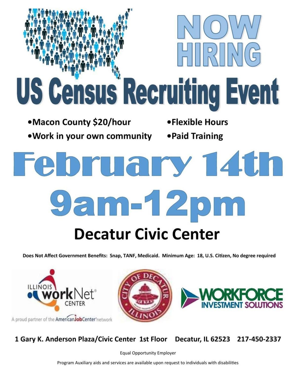 Decatur Looking To Fill Census Worker Positions At 20 An Hour Government Politics Herald Review Com