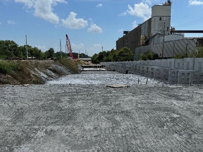 Brush College overpass construction