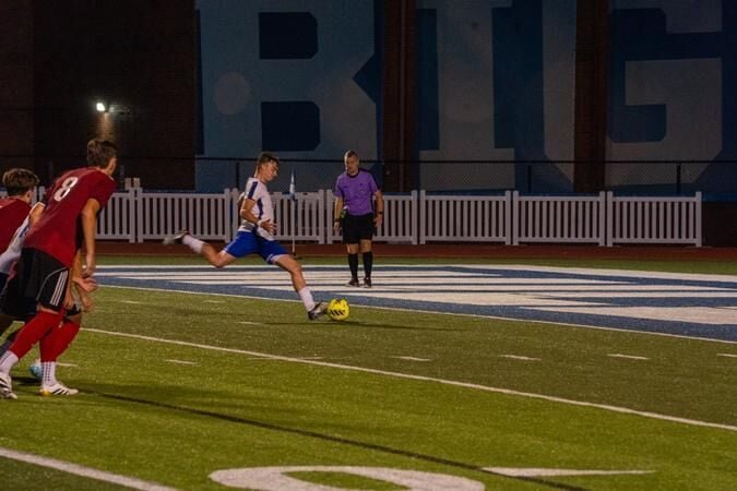 Davis leads Men’s Soccer to 2-0 Win in CCIW Opener