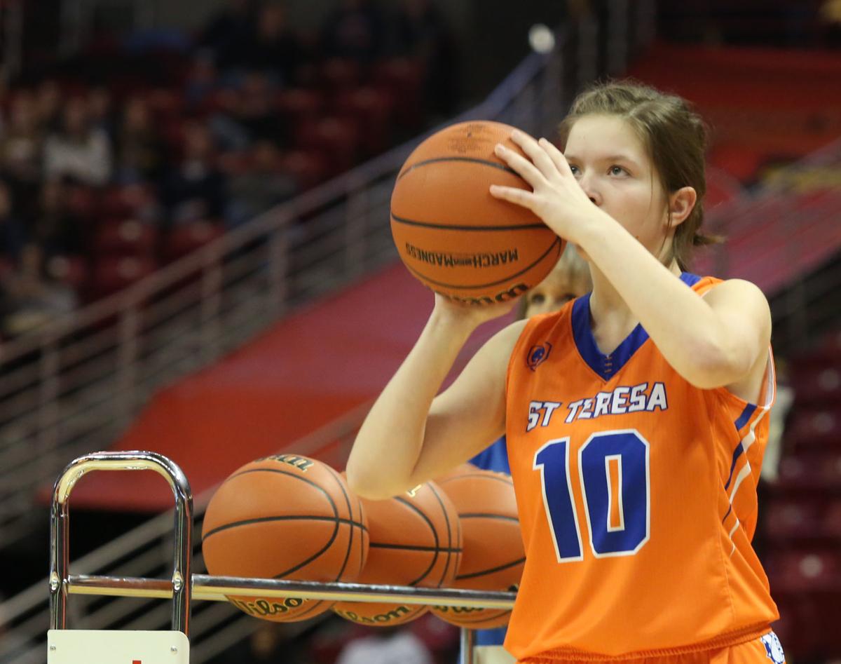 GIRLS BASKETBALL STATE TOURNAMENT St. Teresa's Wilson shoots at state tournament Girl's