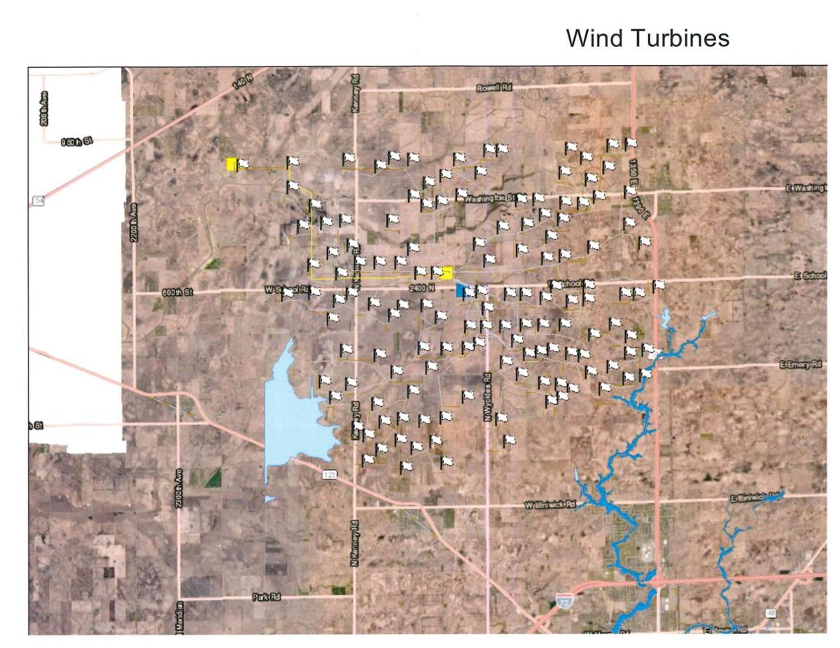 wind turbine farm map