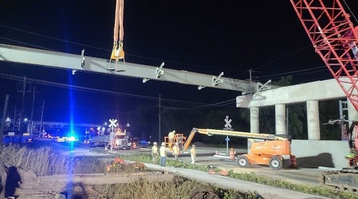 Brush College overpass construction