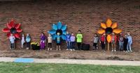 McGaughey Elementary School large flowers by Gary Smith