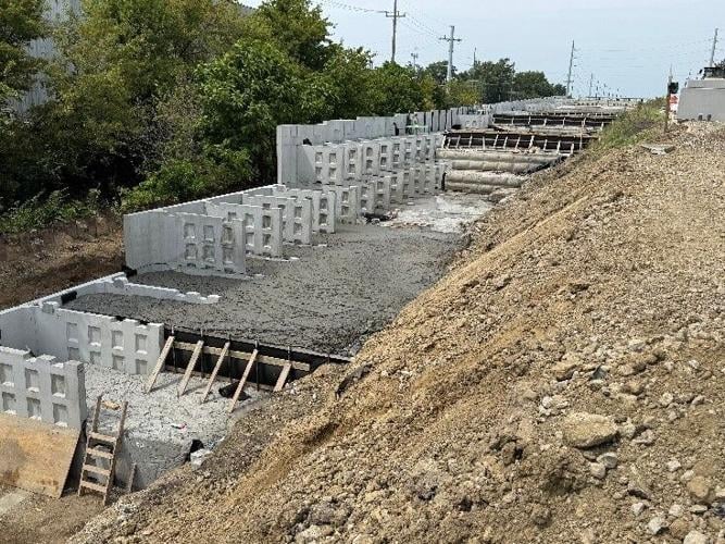 Brush College overpass construction