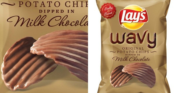 Chocolate covered lays potato chips