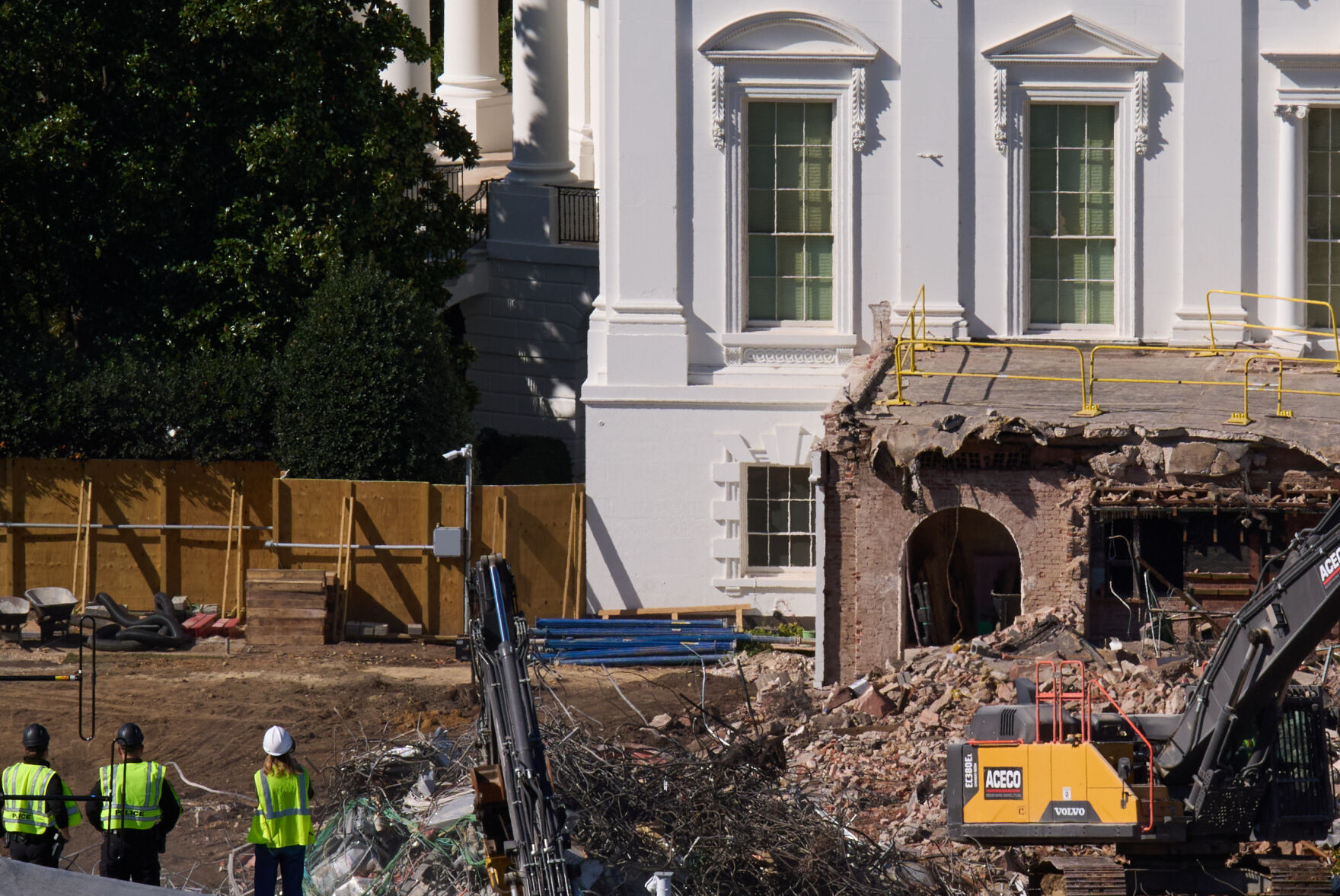 White House East Wing demolished AP photos show