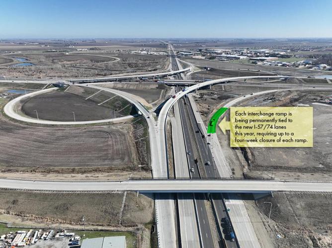 CORRECTION: Three I-57/74 interchange ramp closures scheduled to start May 26