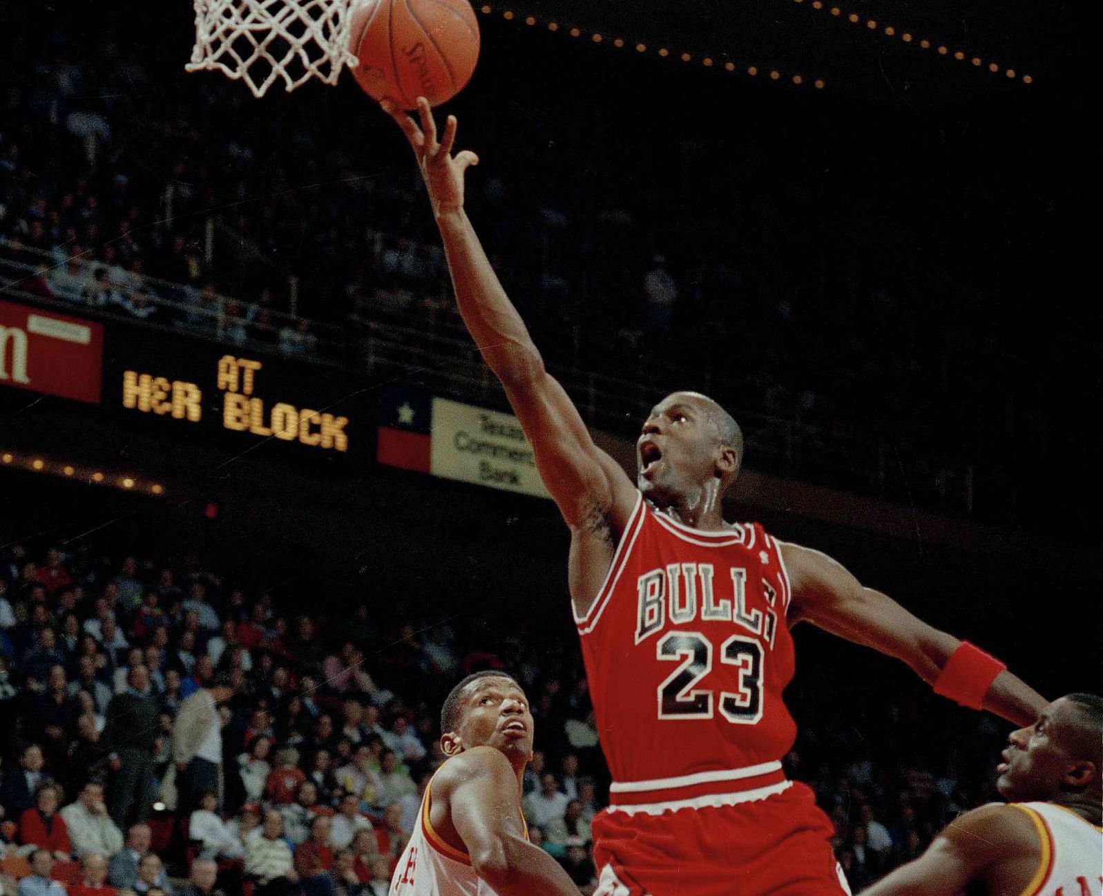 Basketball legend Michael Jordan soars 