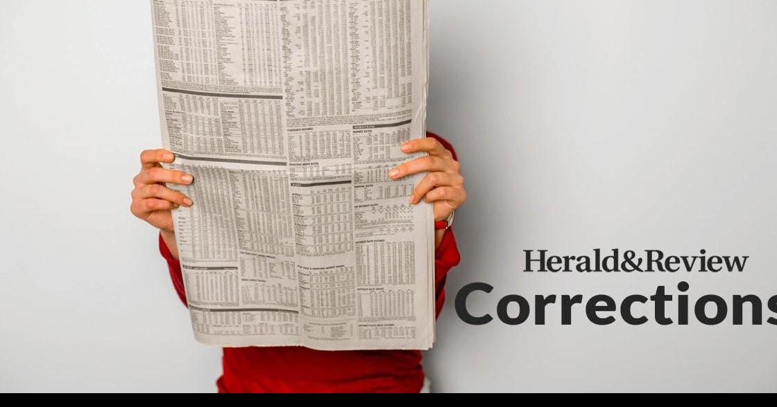 Herald & Review corrections