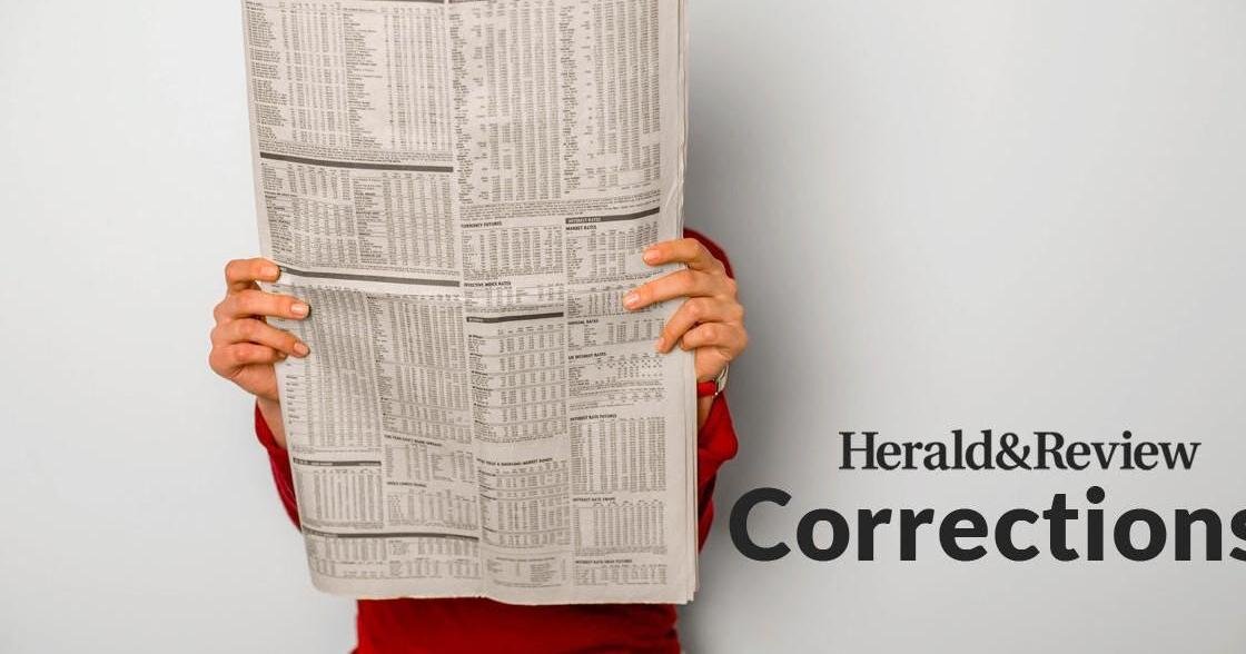 Herald & Review corrections