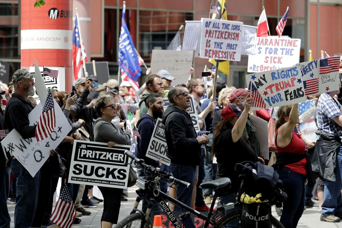 Virus Outbreak Illinois Reopen Protest