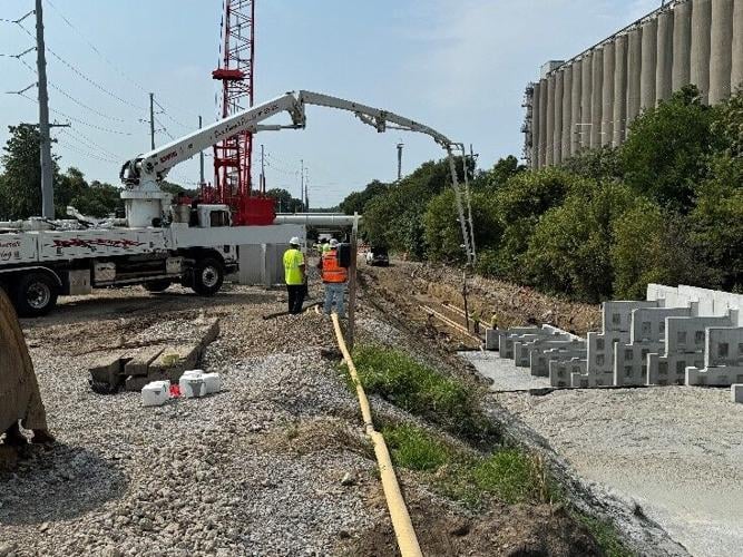 Brush College overpass construction