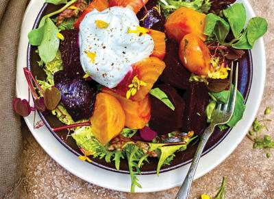 Roasted Beet and Whipped Ricotta Salad
