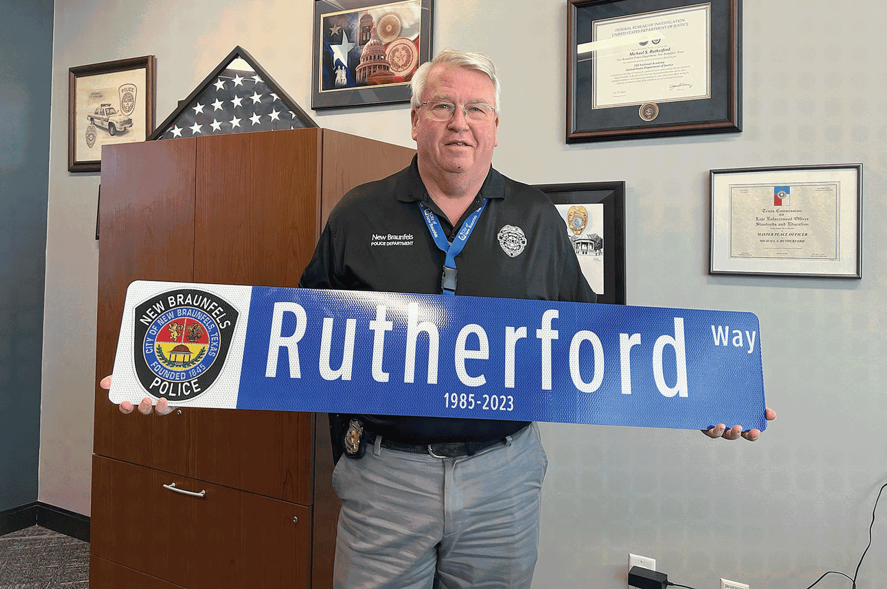 Capt. Matt Rutherford Rutherford honored by council for his 30-plus years with New Braunfels ...