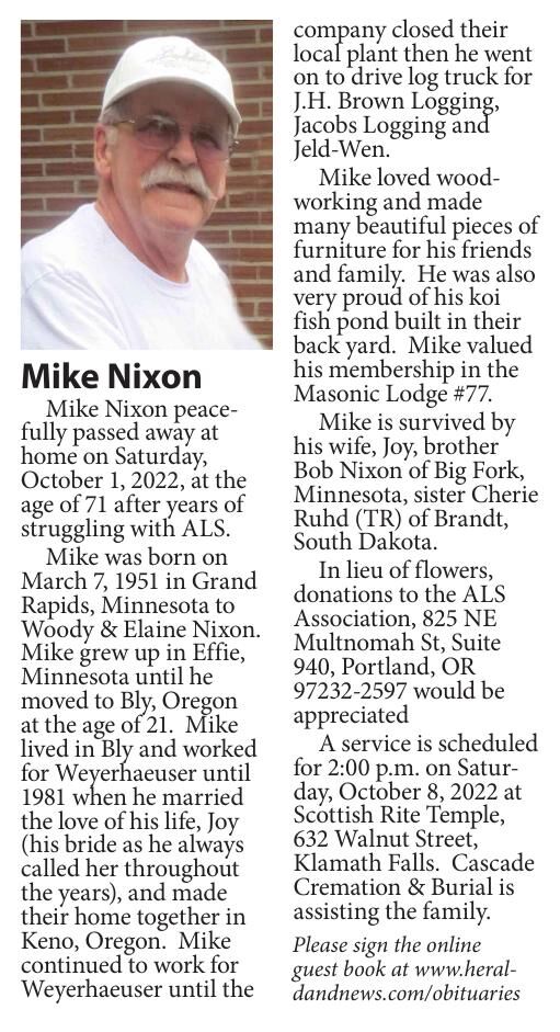 Mike Nixon | News Of Record | Heraldandnews.com