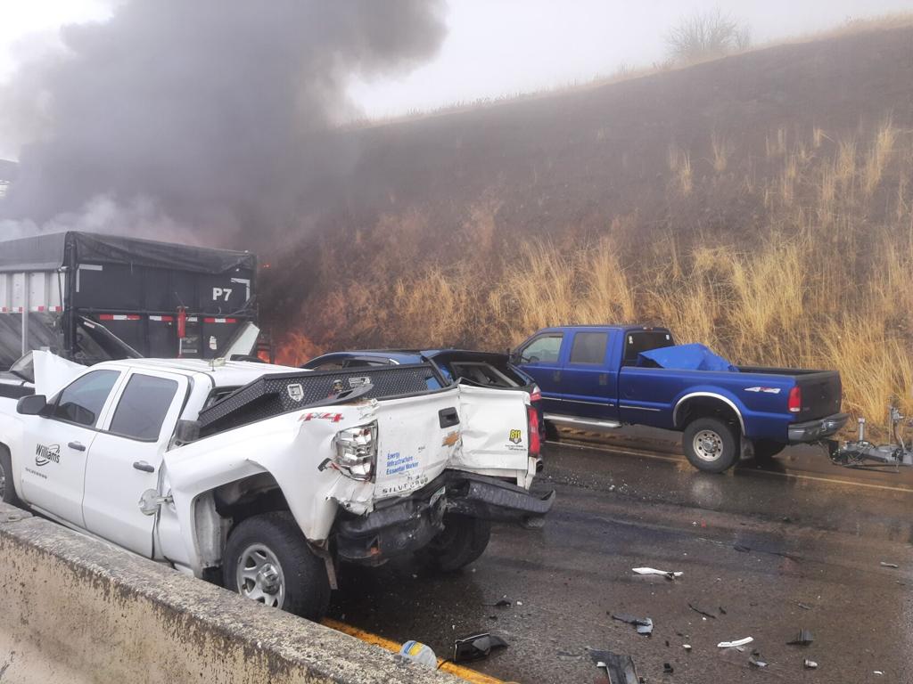 17 cars and trucks in foggy, fiery chain-reaction crash on Oregon highway, Oregon