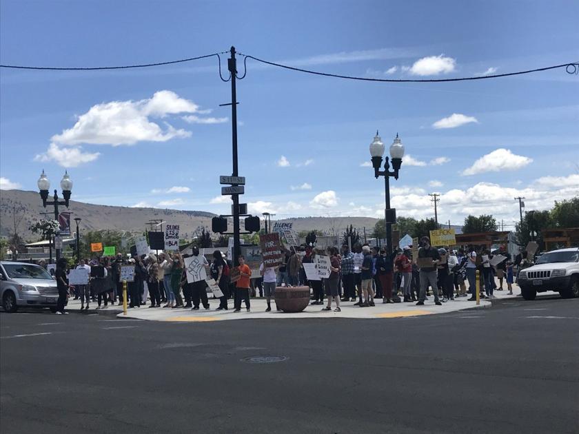 Protesters march in Klamath Falls Sunday Local News